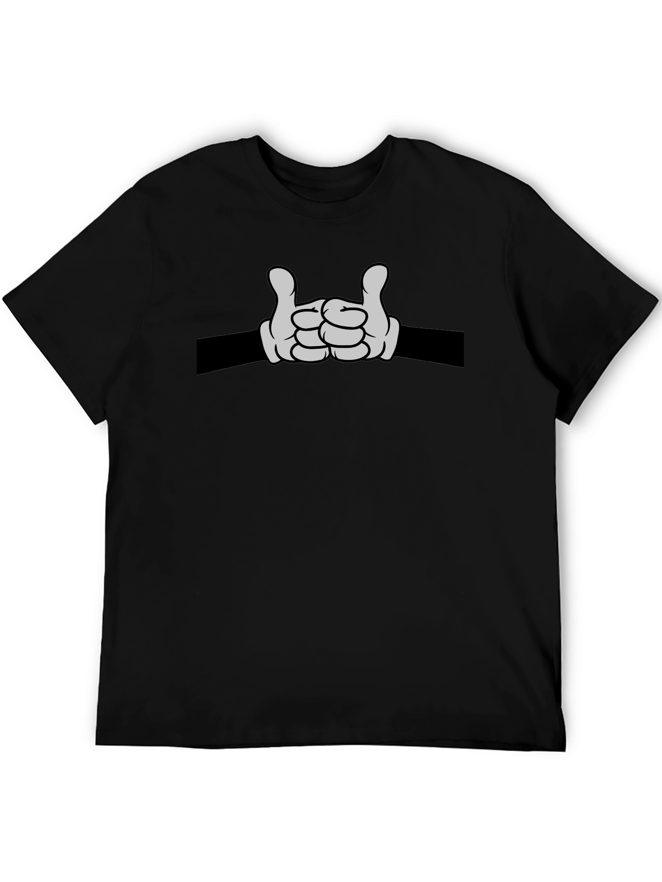 Cartoon Hands Rock On Graphic Tee