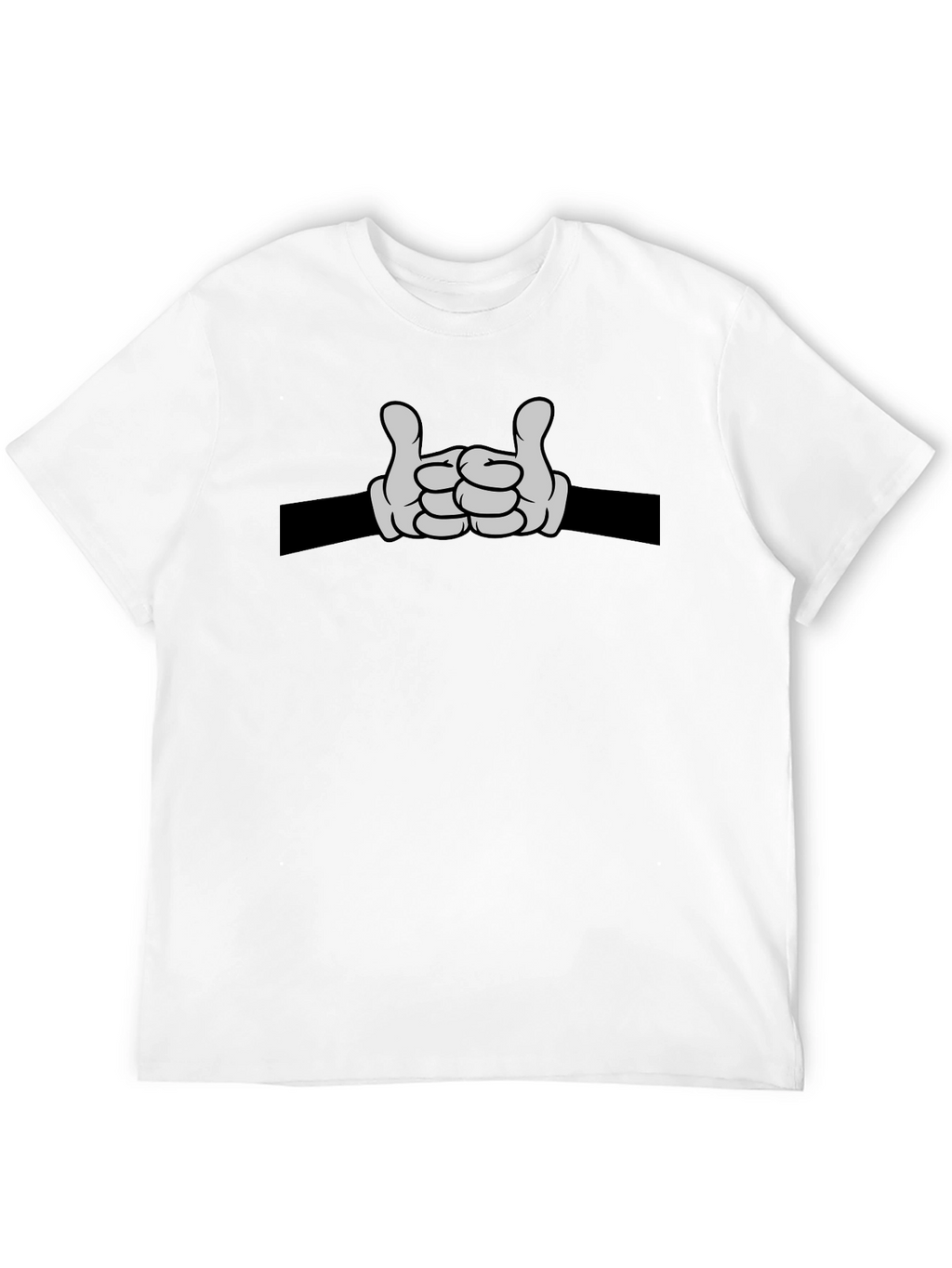 Cartoon Hands Rock On Graphic Tee