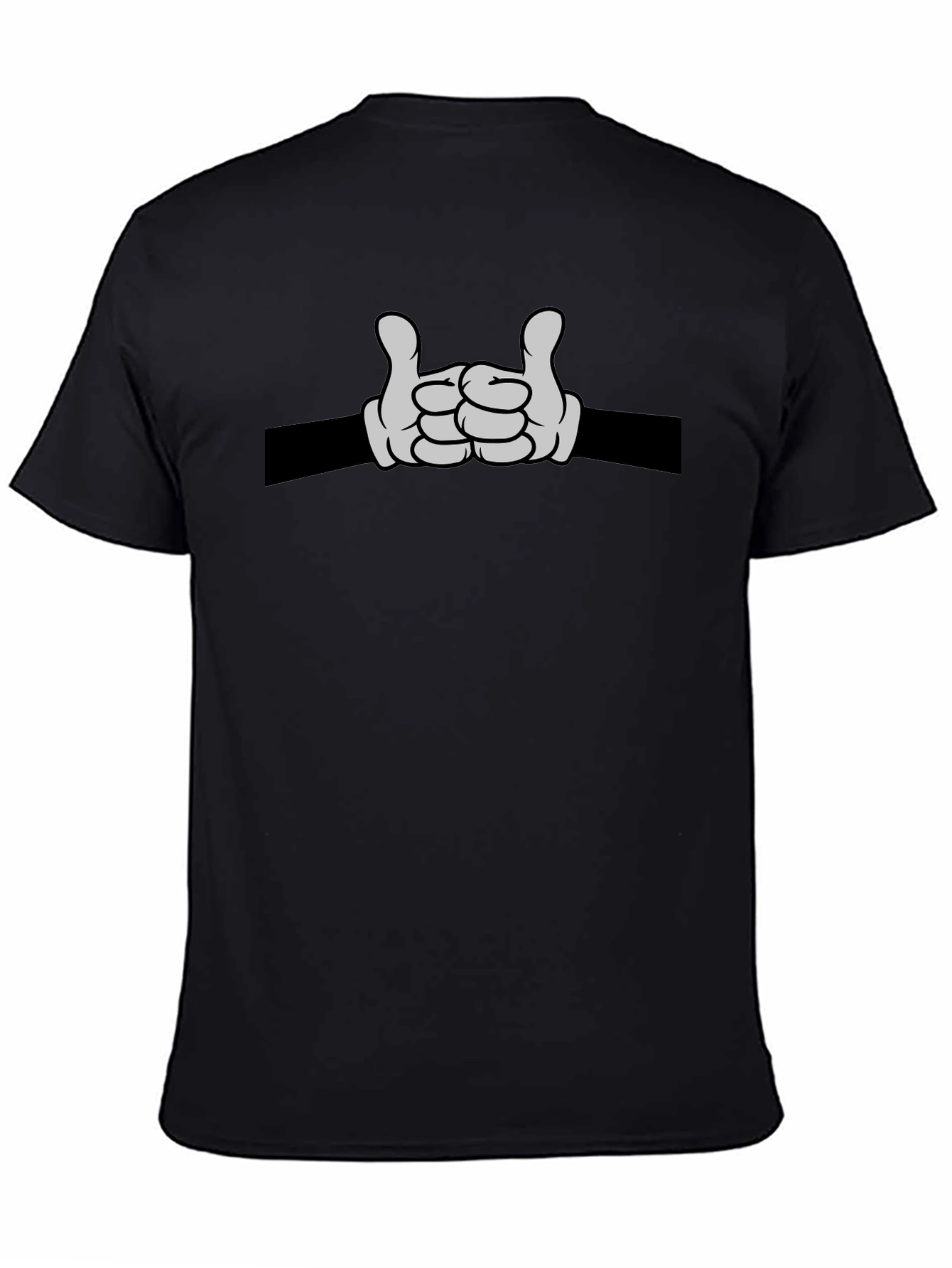 Cartoon Hands Rock On Graphic Tee
