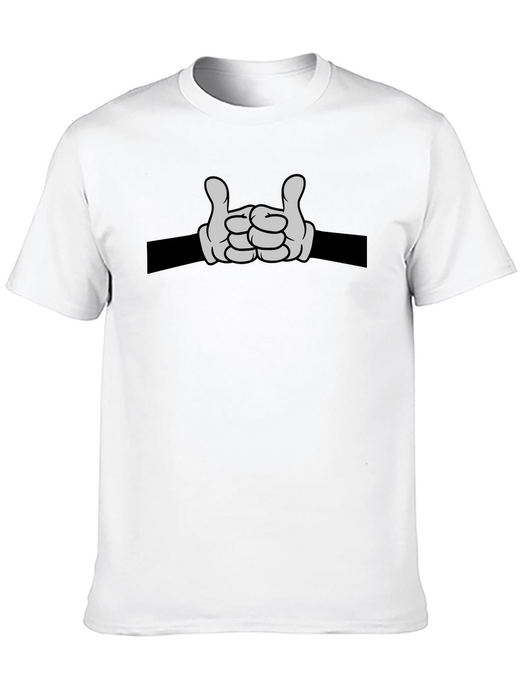 Cartoon Hands Rock On Graphic Tee