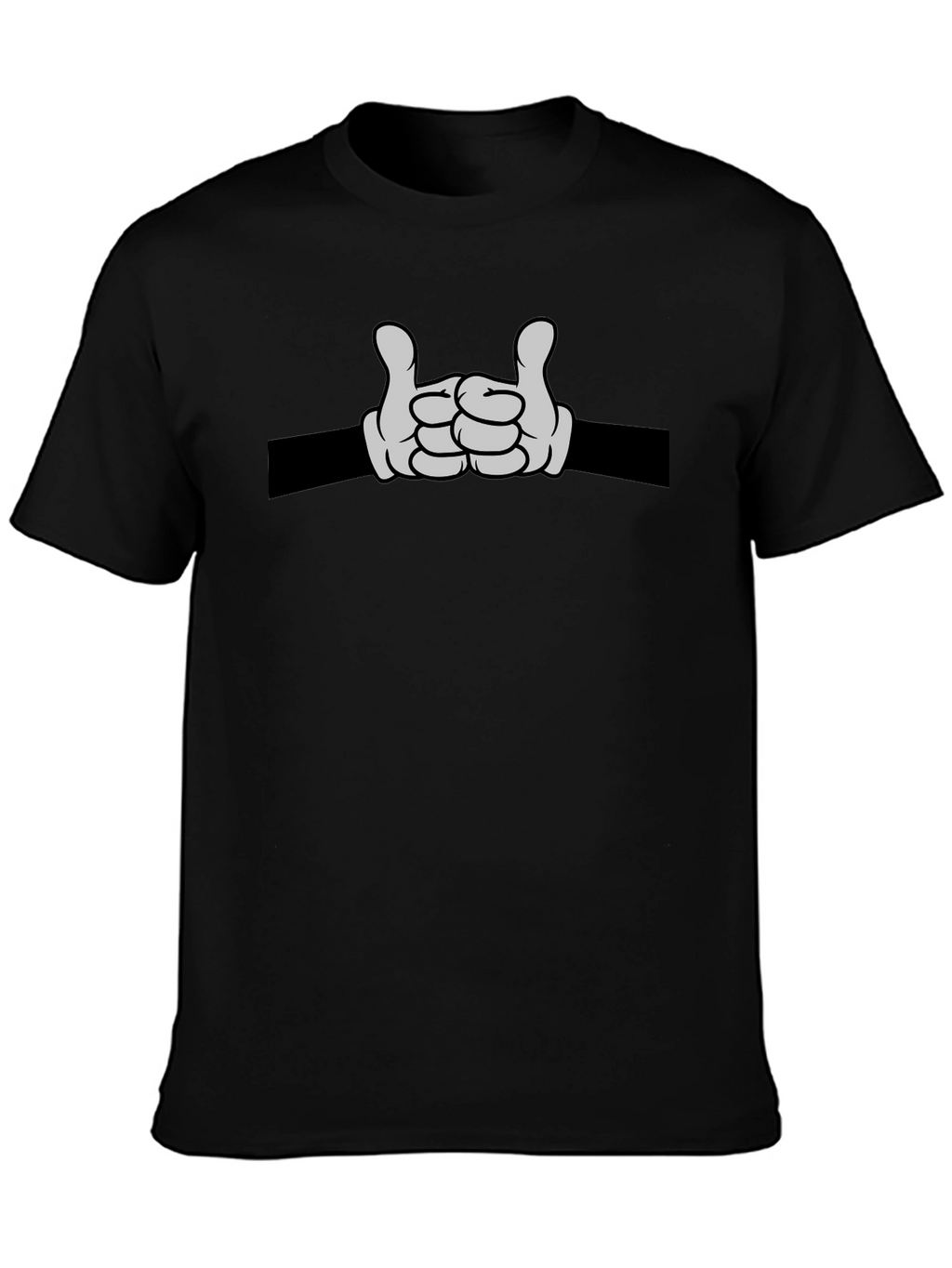 Cartoon Hands Rock On Graphic Tee