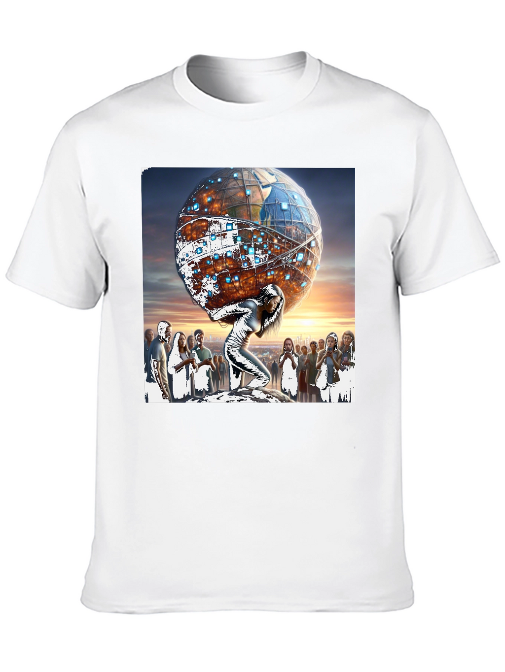 Atlas Woman Graphic Tee - Globe Strength