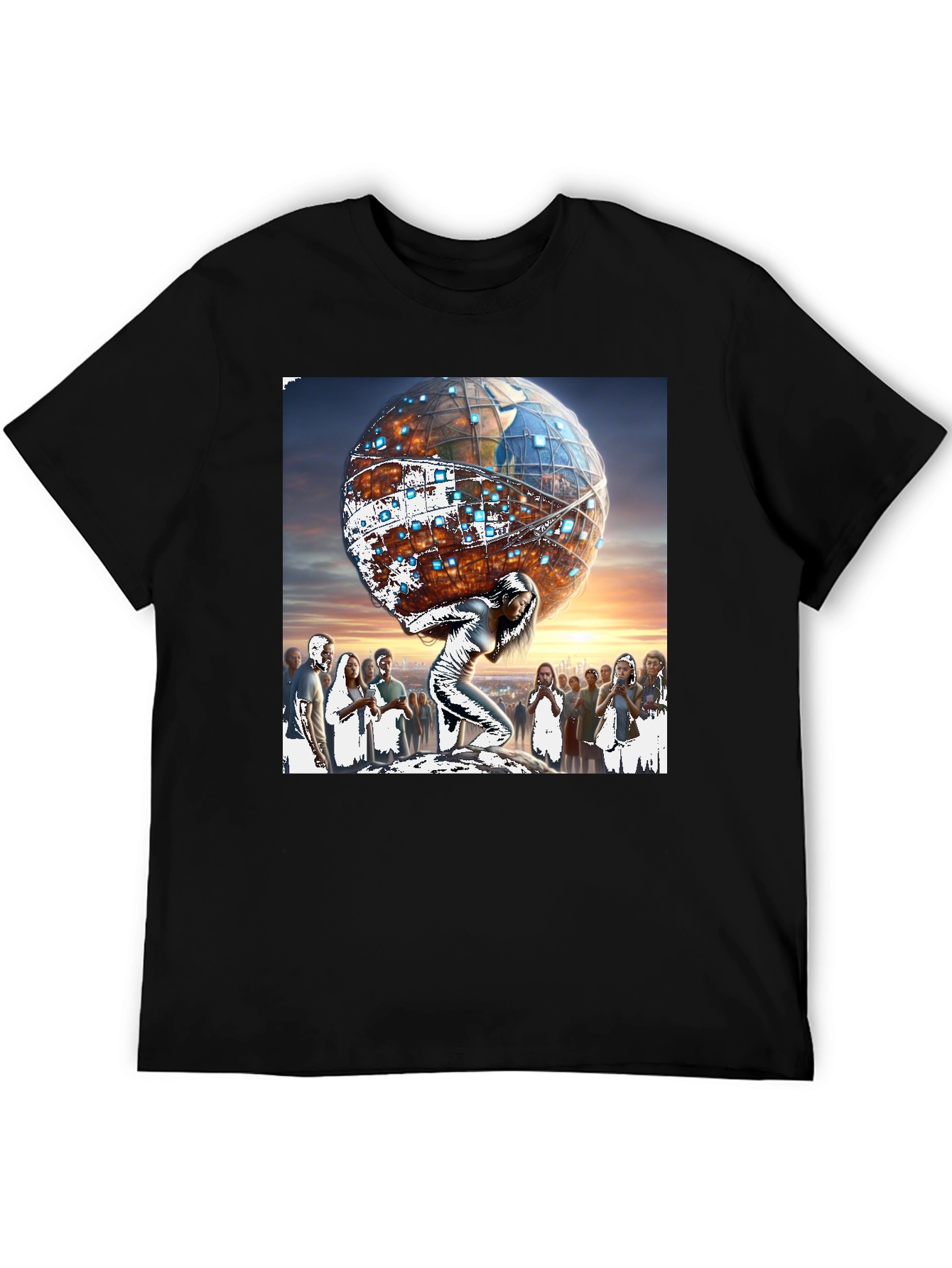 Atlas Woman Graphic Tee - Globe Strength