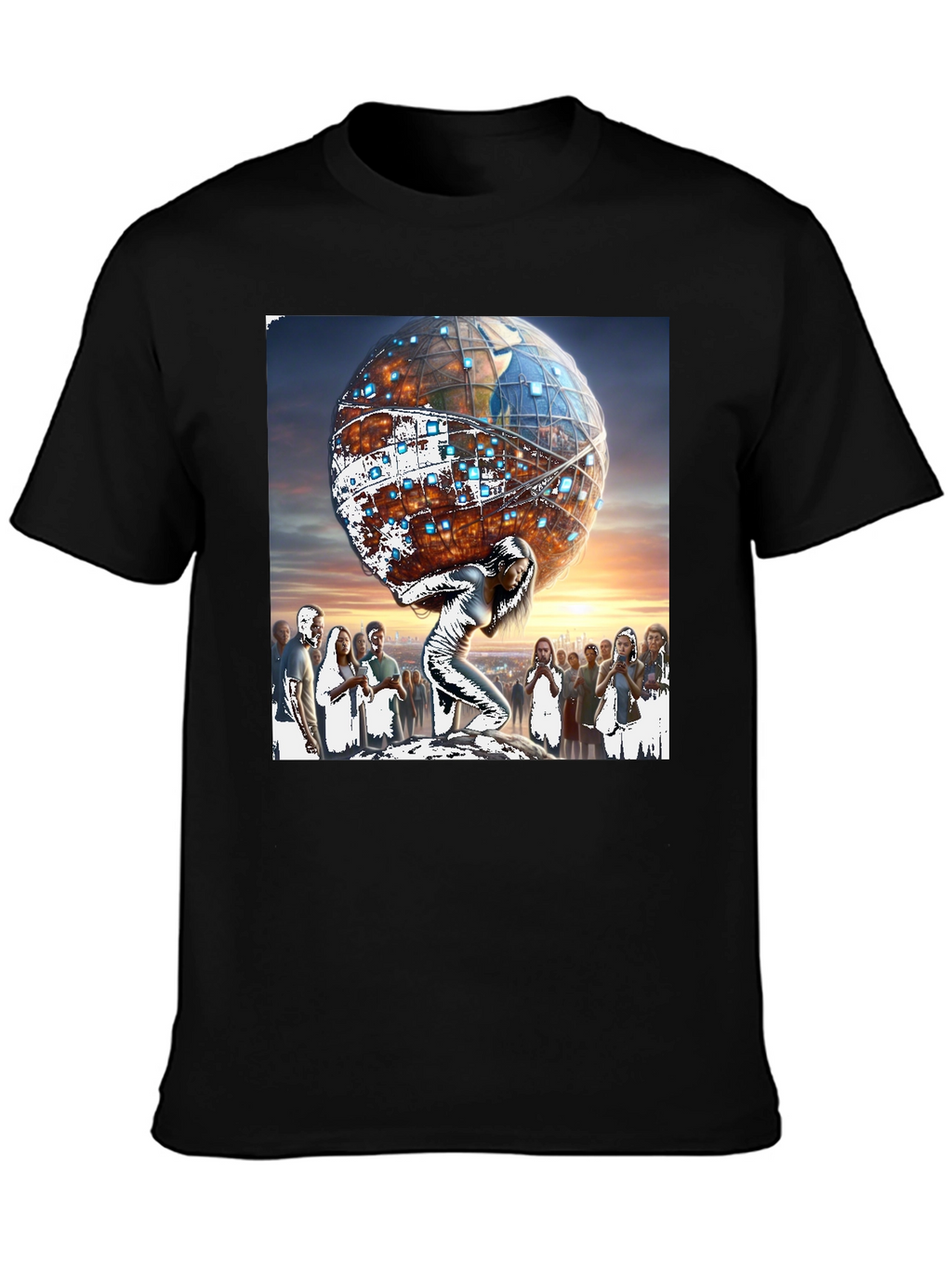 Atlas Woman Graphic Tee - Globe Strength