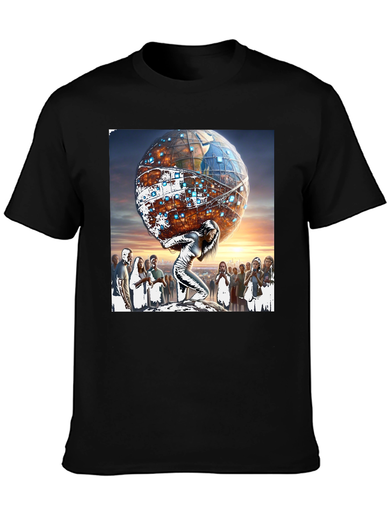 Atlas Woman Graphic Tee - Globe Strength