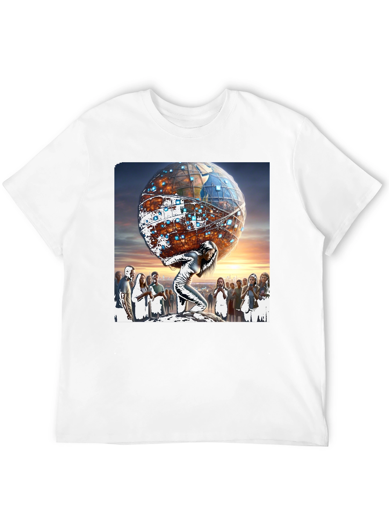 Atlas Woman Graphic Tee - Globe Strength