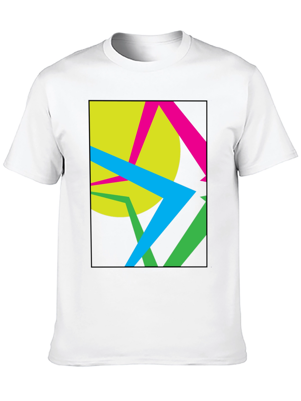 Abstract Geometric Graphic Black T-Shirt