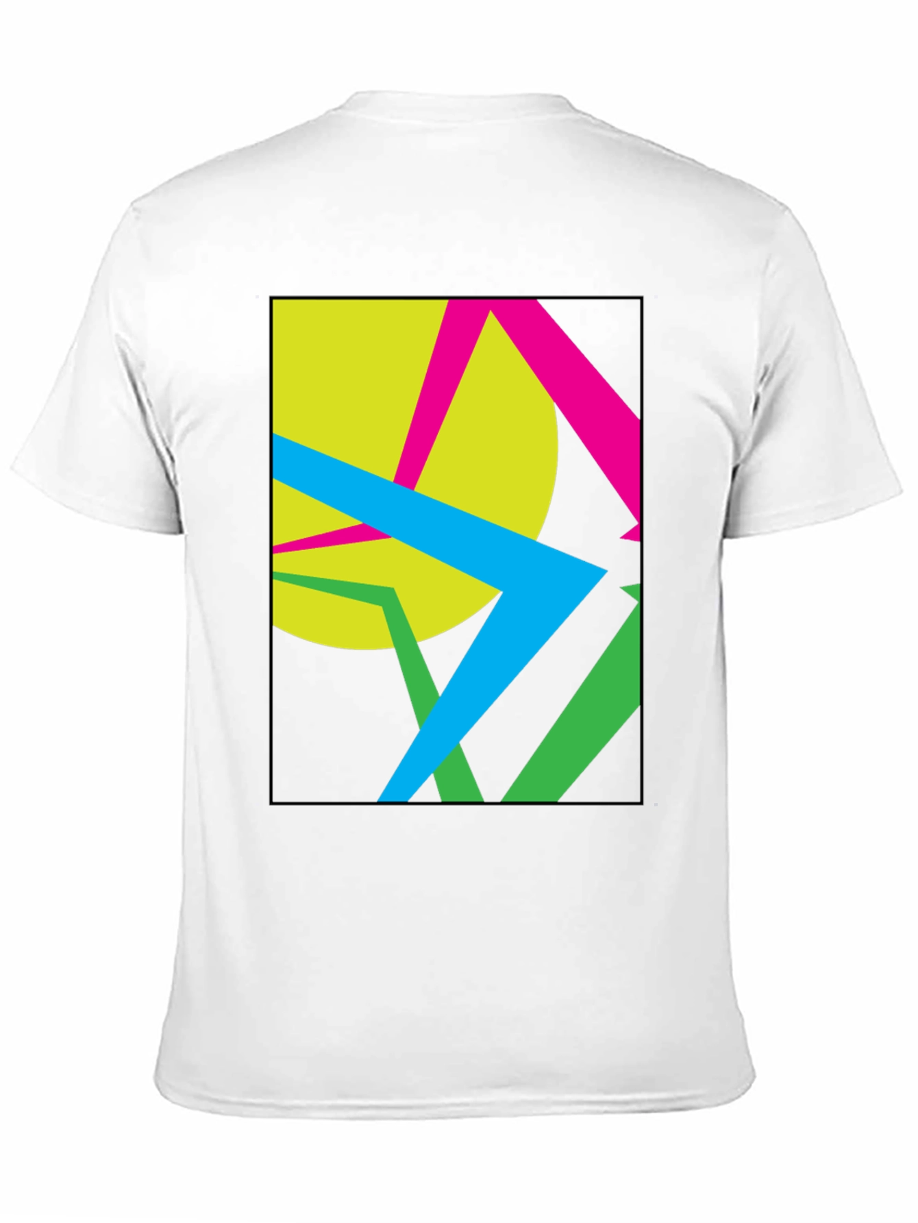 Abstract Geometric Graphic Black T-Shirt