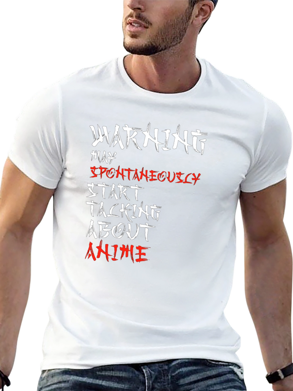 Warning May Spontaneously Talk About Anime T-Shirt