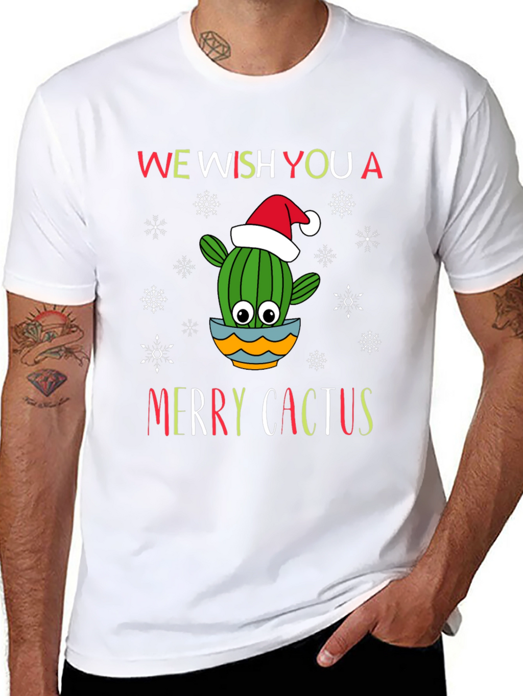 Merry Cactus Christmas Holiday T-Shirt