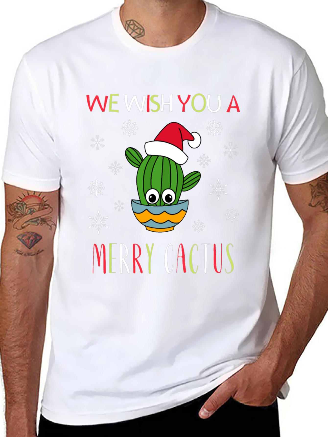 Merry Cactus Christmas Holiday T-Shirt