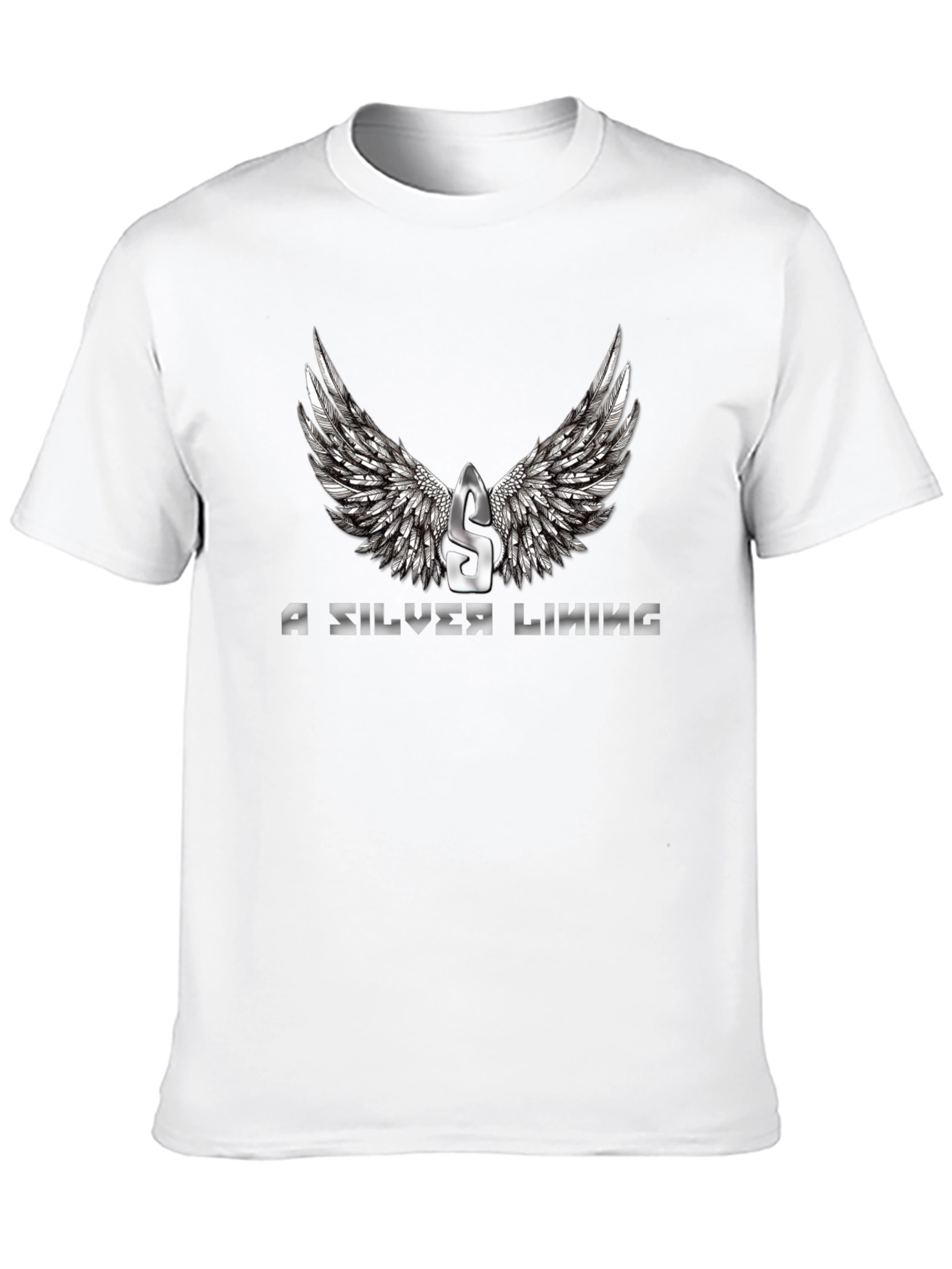 A Silver Lining Graphic Tee - Stylish Black T-Shirt