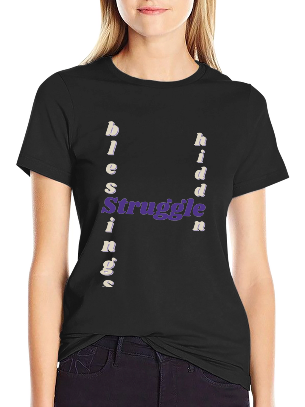 Blessings From Struggle Black Graphic Tee