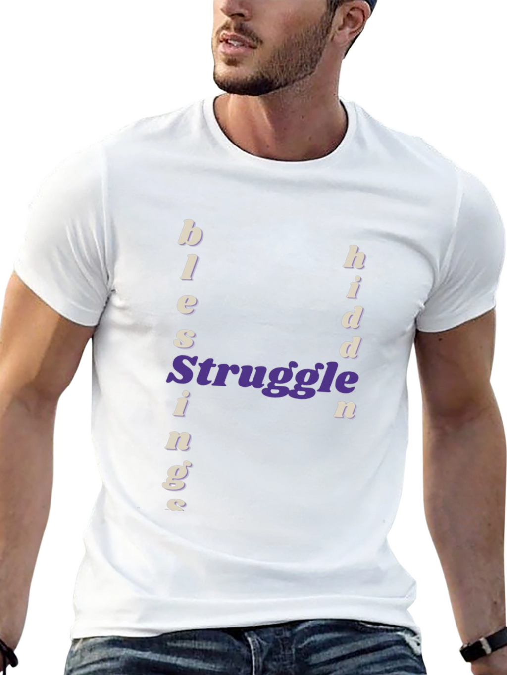 Blessings From Struggle Black Graphic Tee