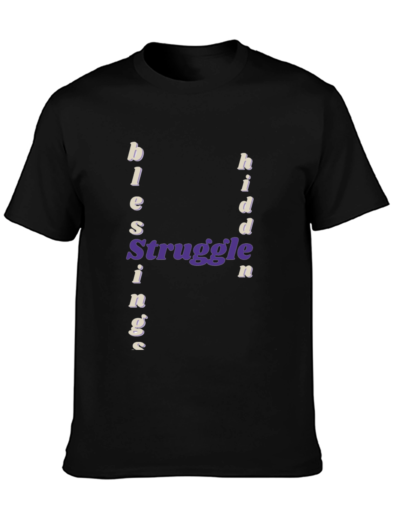 Blessings From Struggle Black Graphic Tee