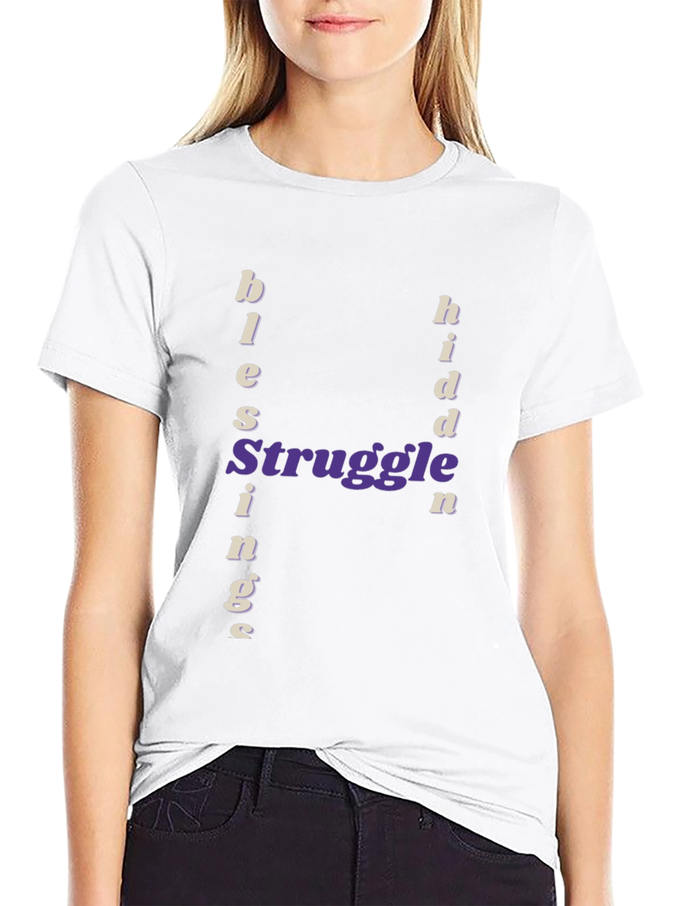 Blessings From Struggle Black Graphic Tee
