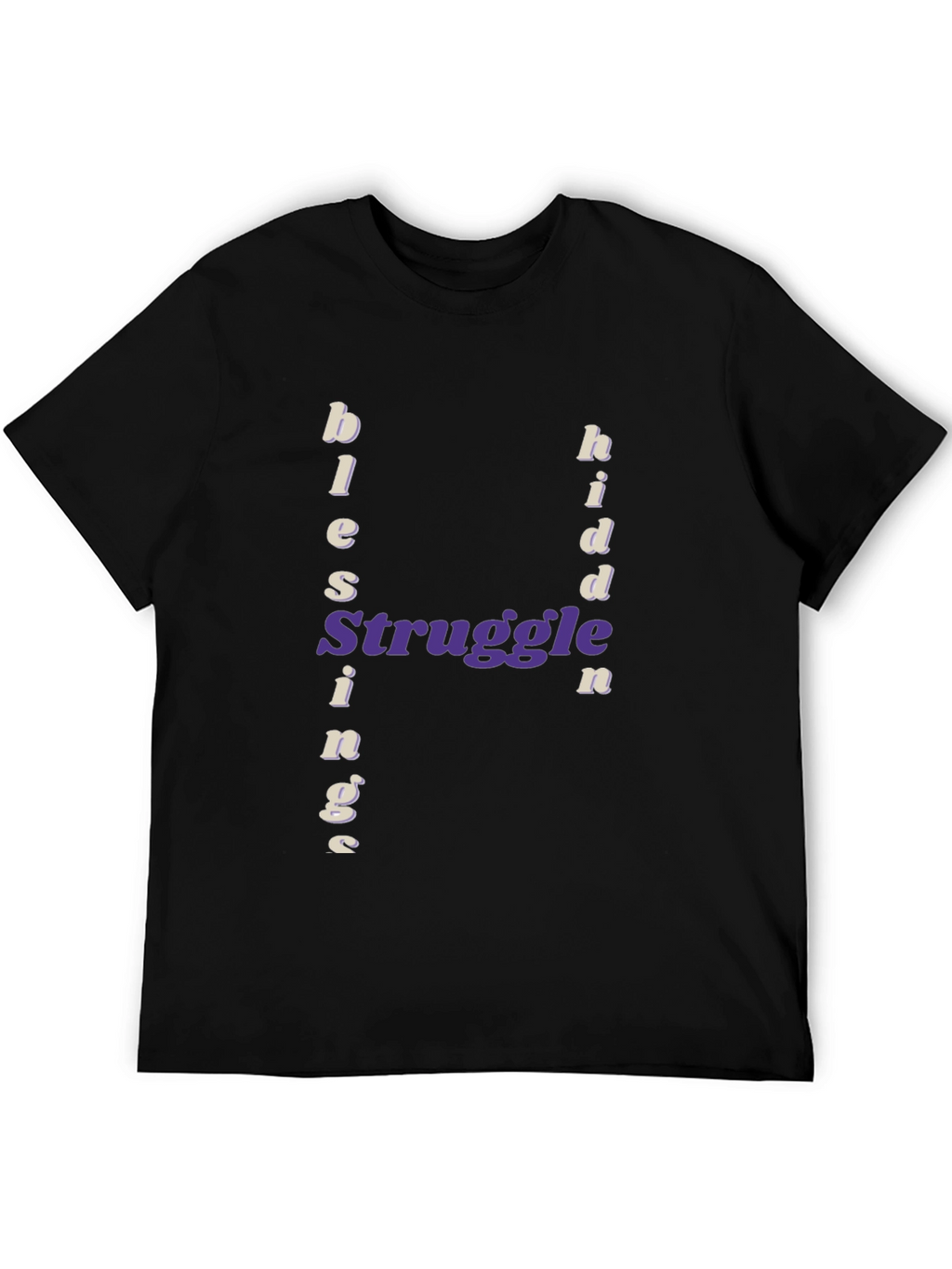 Blessings From Struggle Black Graphic Tee