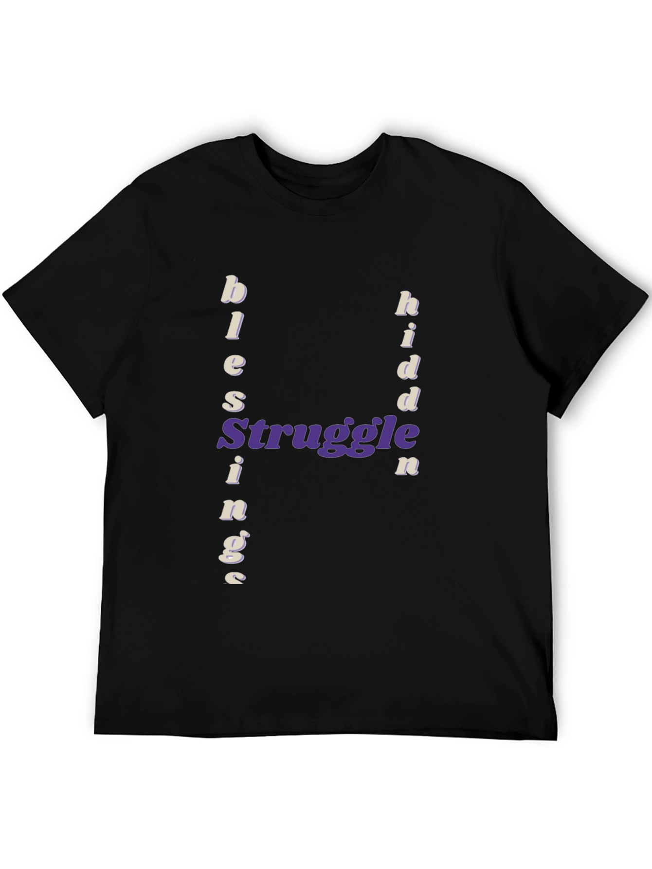 Blessings From Struggle Black Graphic Tee