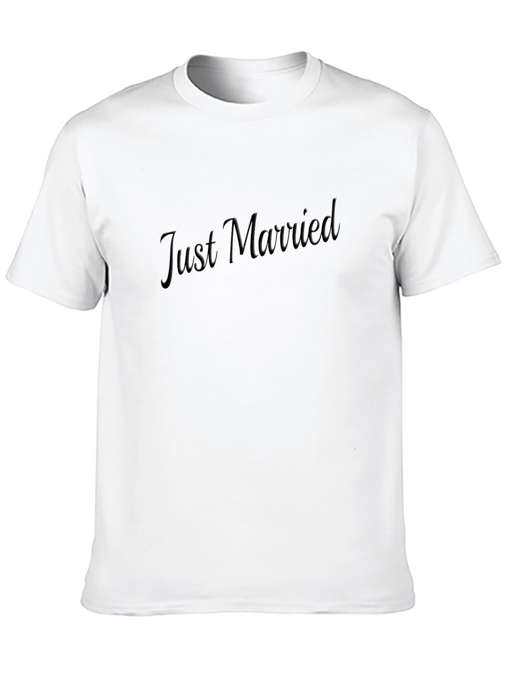 Just Married Black Crew Neck T-Shirt