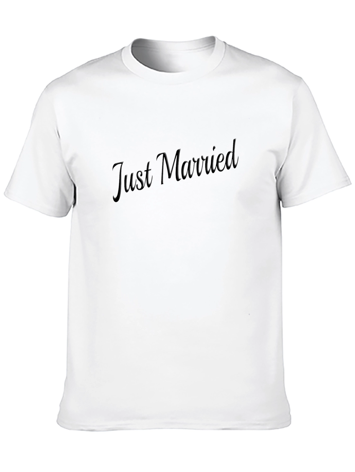 Just Married Black Crew Neck T-Shirt