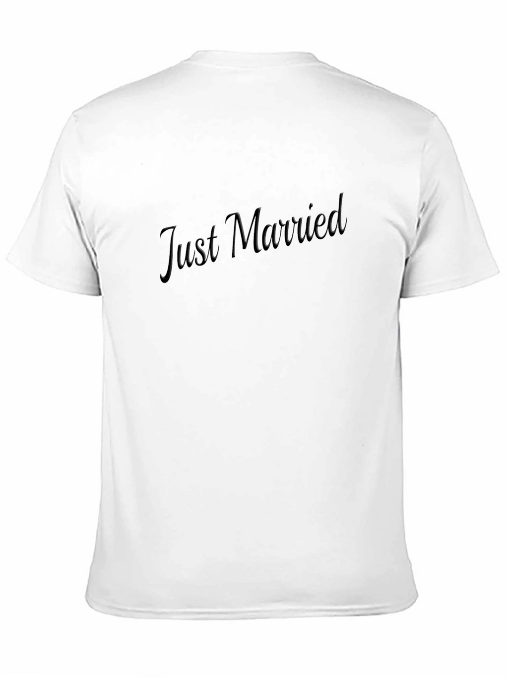 Just Married Black Crew Neck T-Shirt