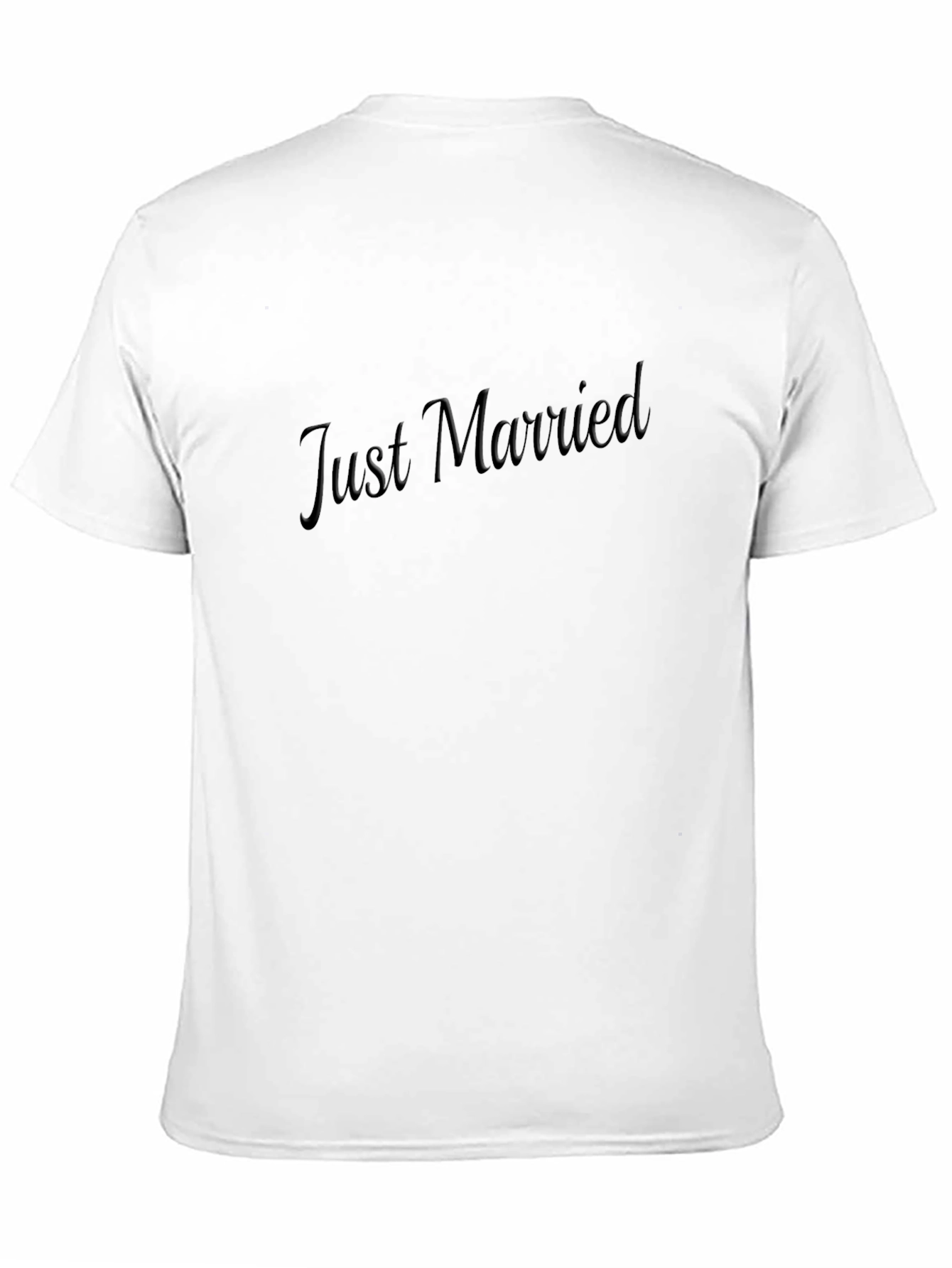 Just Married Black Crew Neck T-Shirt