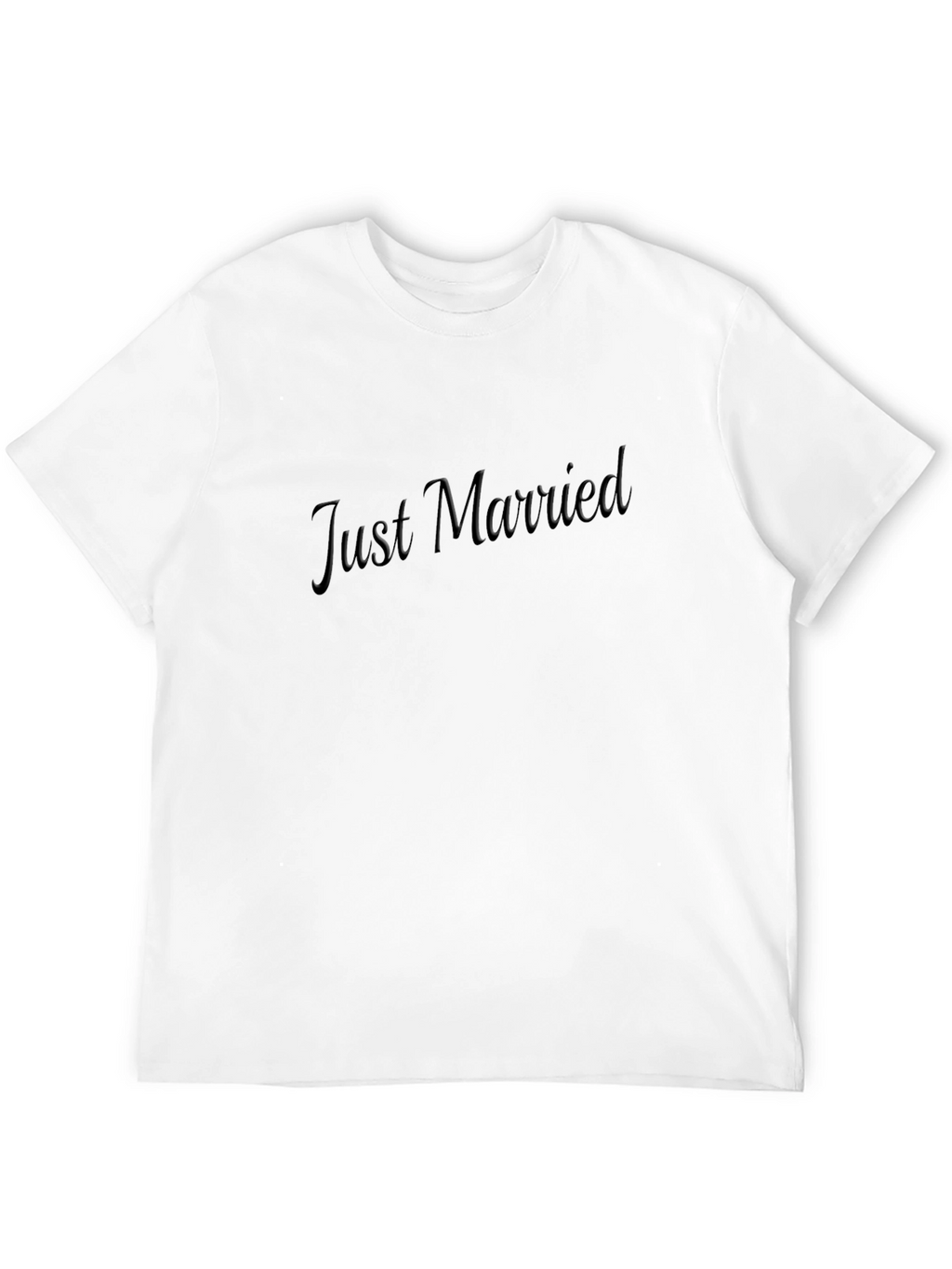 Just Married Black Crew Neck T-Shirt