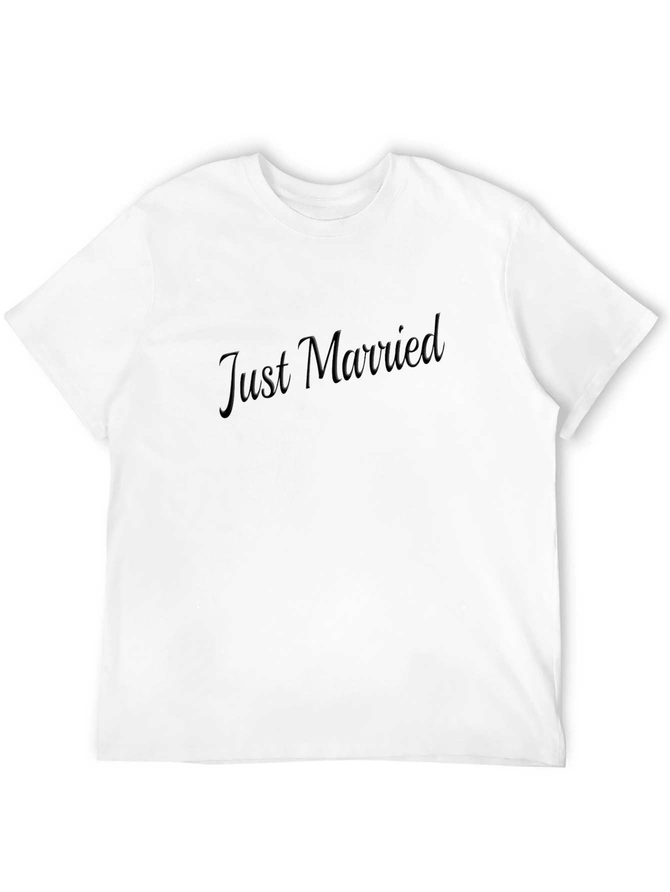Just Married Black Crew Neck T-Shirt