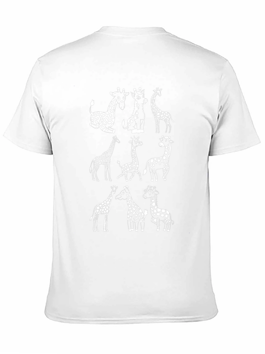Giraffe Print Black T-Shirt - Novelty Graphic Tee