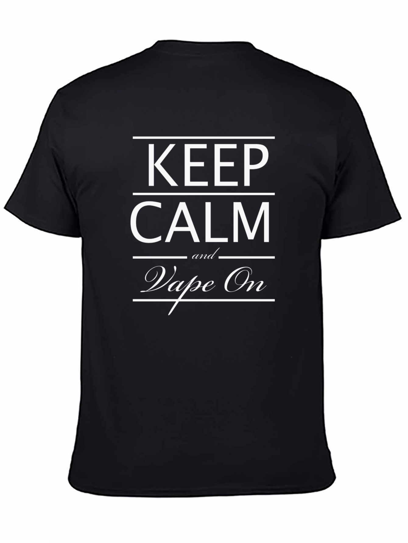 Keep Calm and Vape On Black T-Shirt