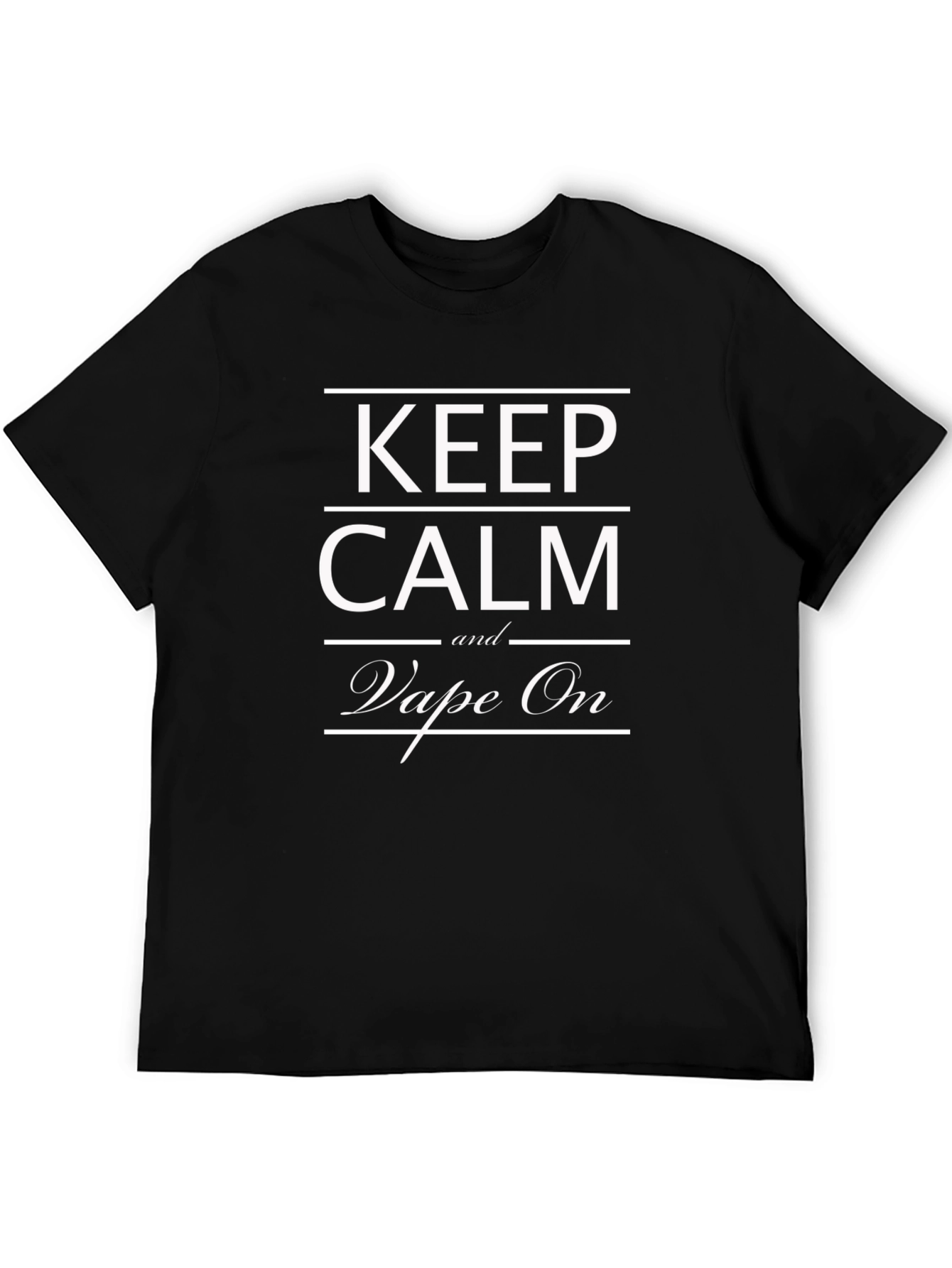 Keep Calm and Vape On Black T-Shirt