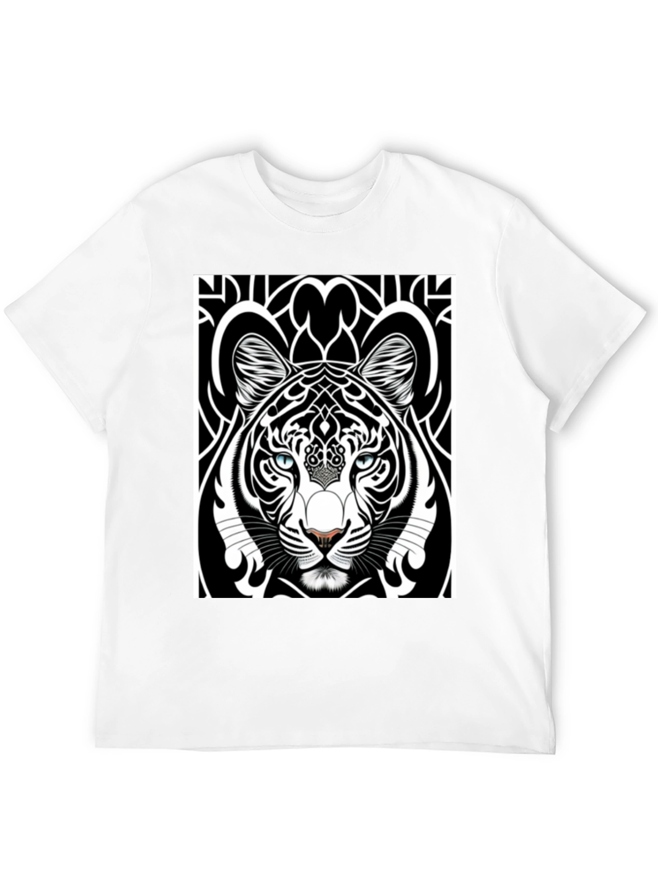 Graphic Tiger Tee - Black Cotton Comfort