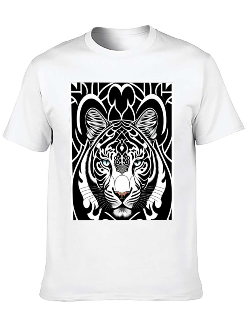 Graphic Tiger Tee - Black Cotton Comfort