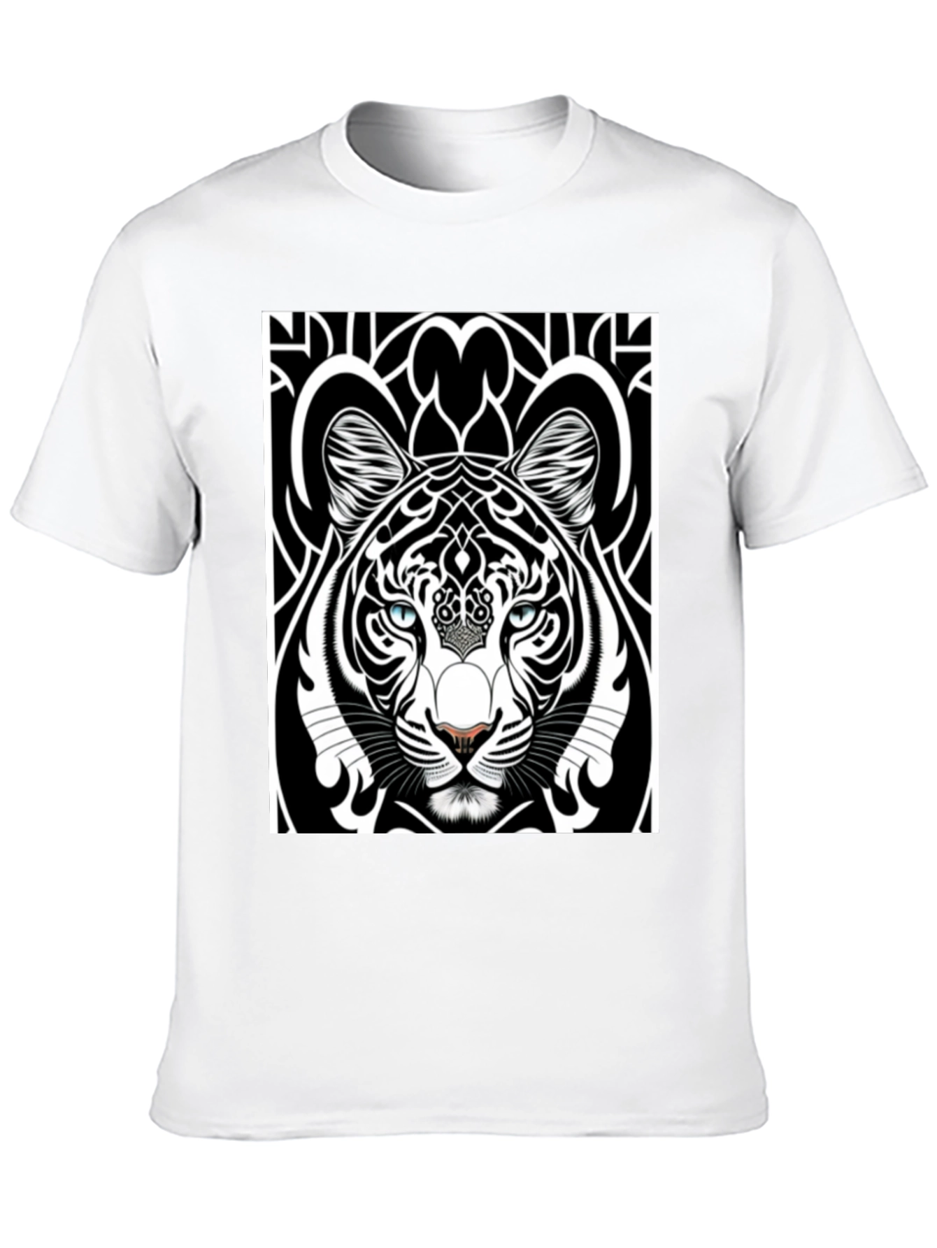 Graphic Tiger Tee - Black Cotton Comfort
