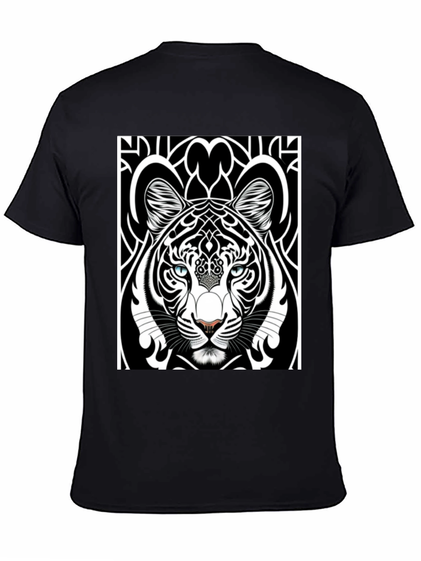 Graphic Tiger Tee - Black Cotton Comfort