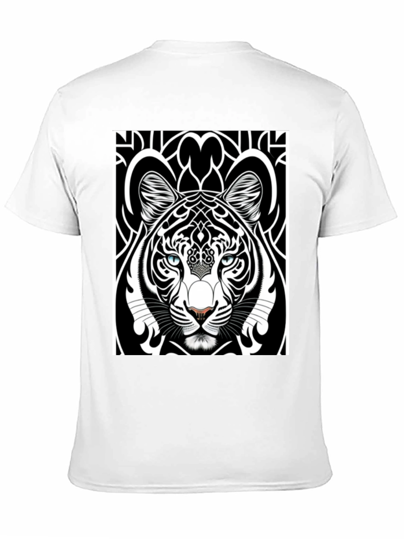 Graphic Tiger Tee - Black Cotton Comfort