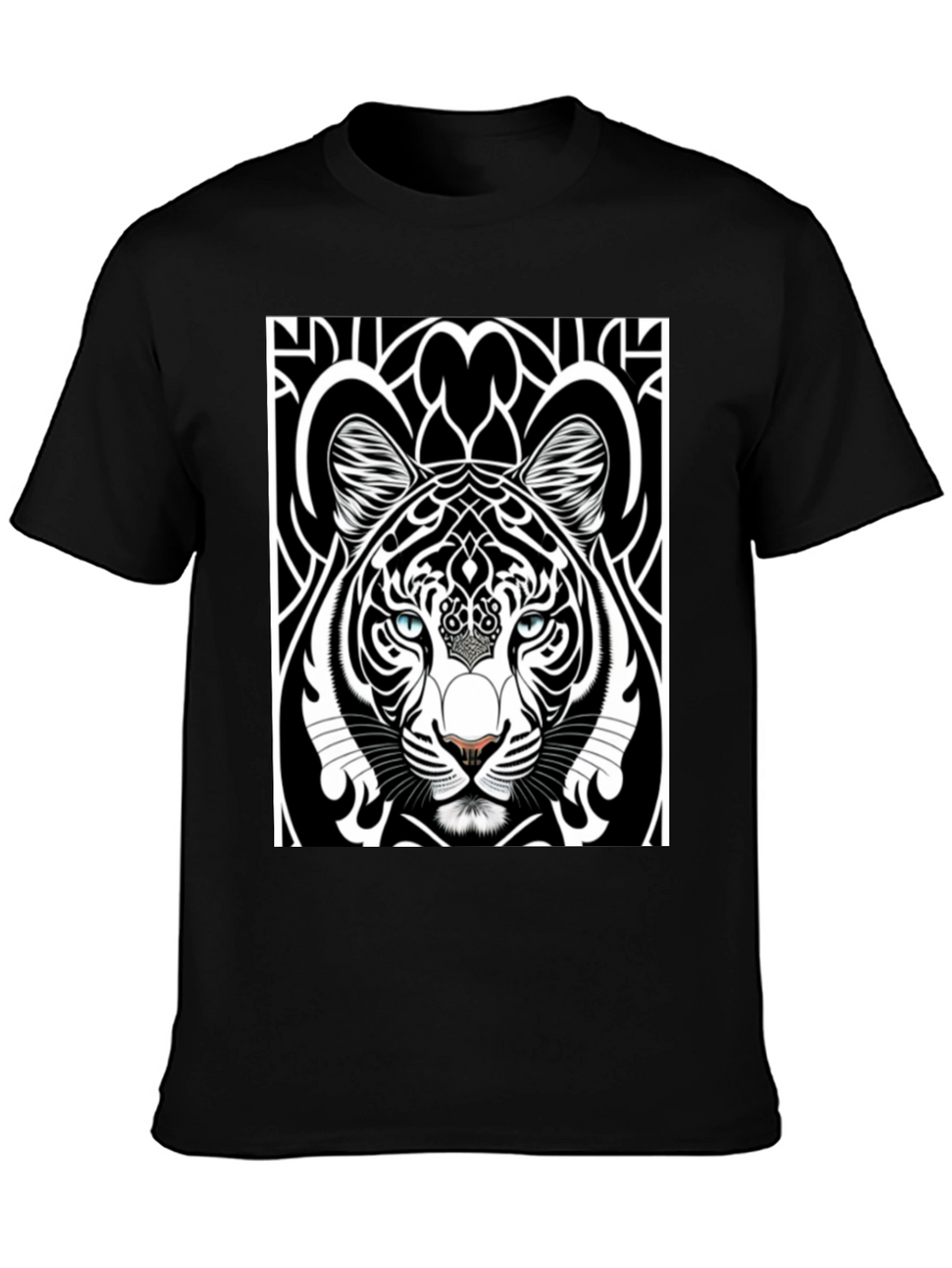 Graphic Tiger Tee - Black Cotton Comfort