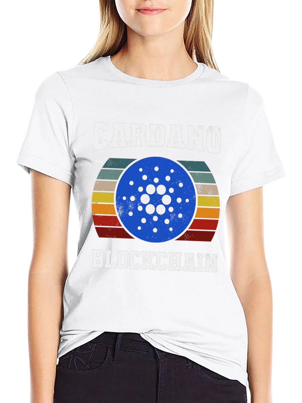 Cardano Blockchain Crypto T-Shirt Retro Design