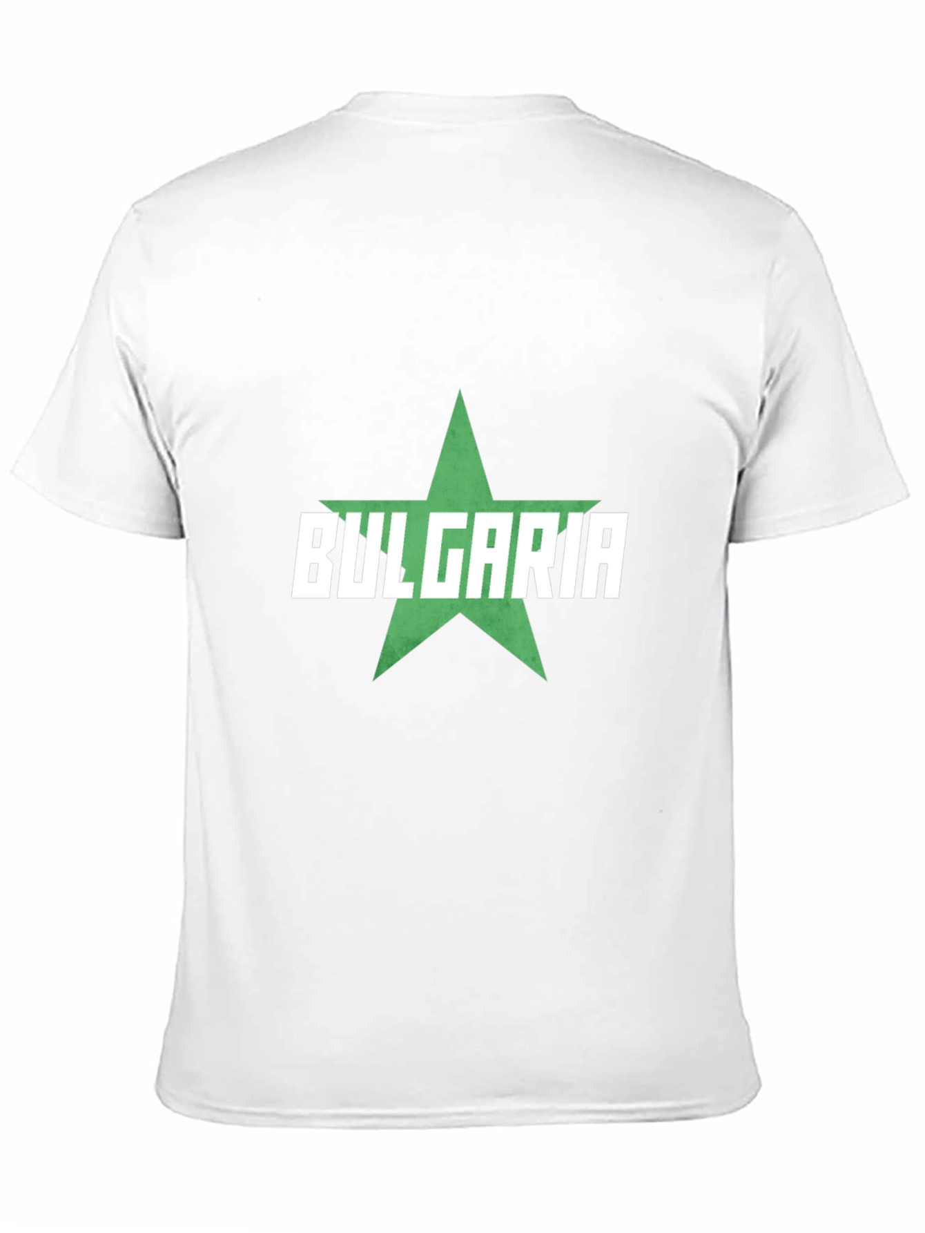 Bulgaria Star Graphic Tee - Black Cotton T-Shirt