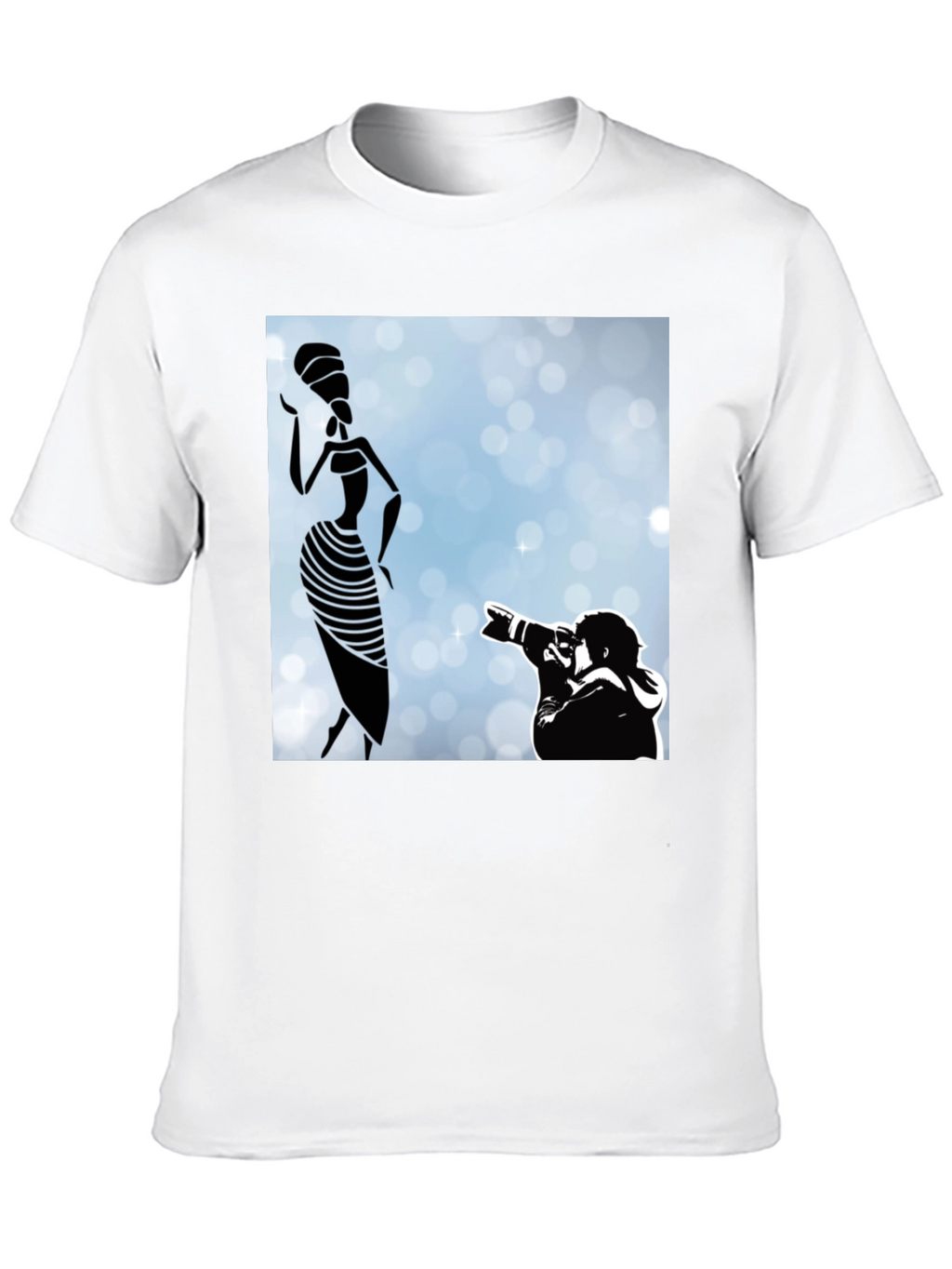 Stylish Black Graphic Tee - Fashion Photographer