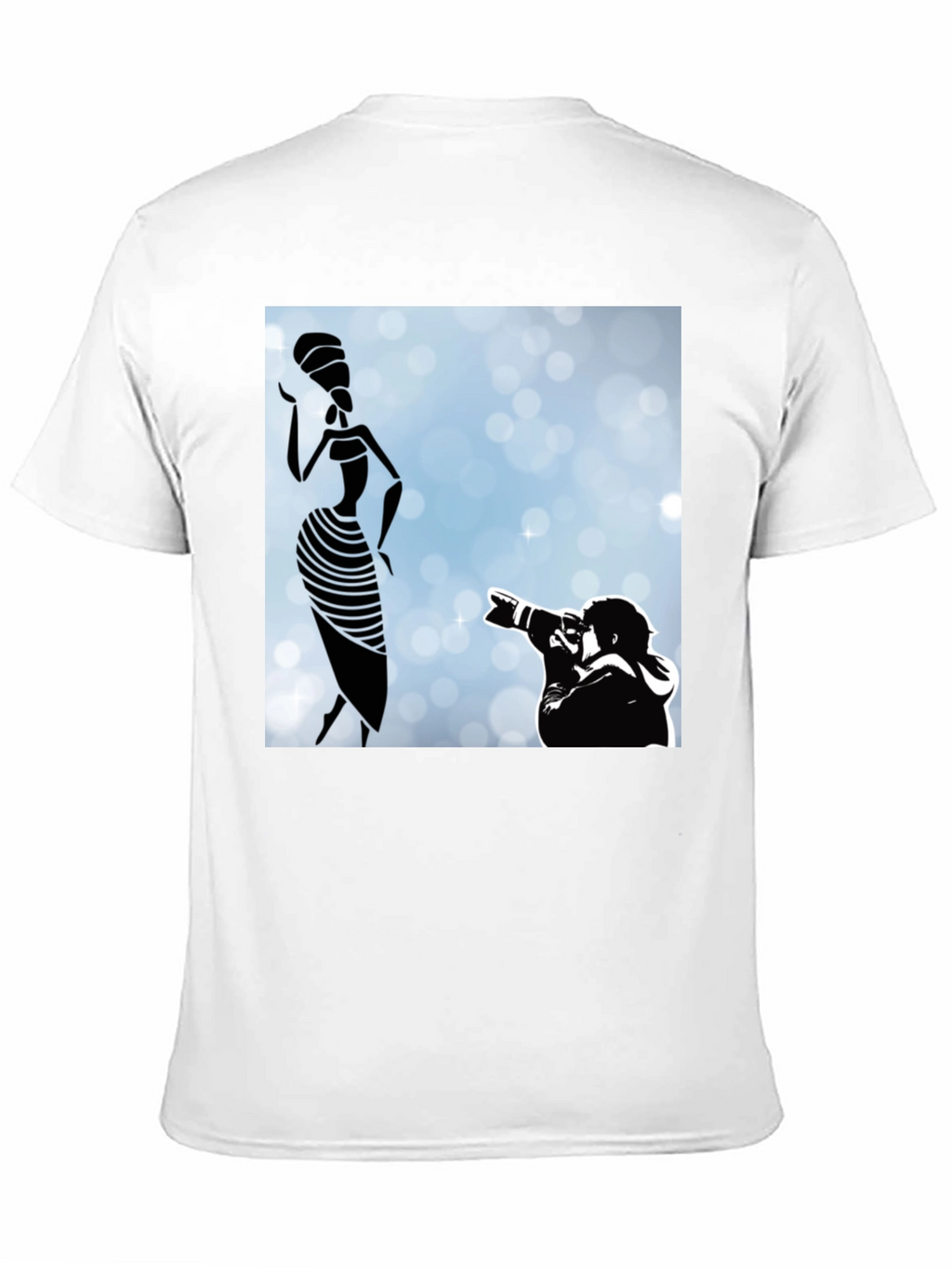 Stylish Black Graphic Tee - Fashion Photographer
