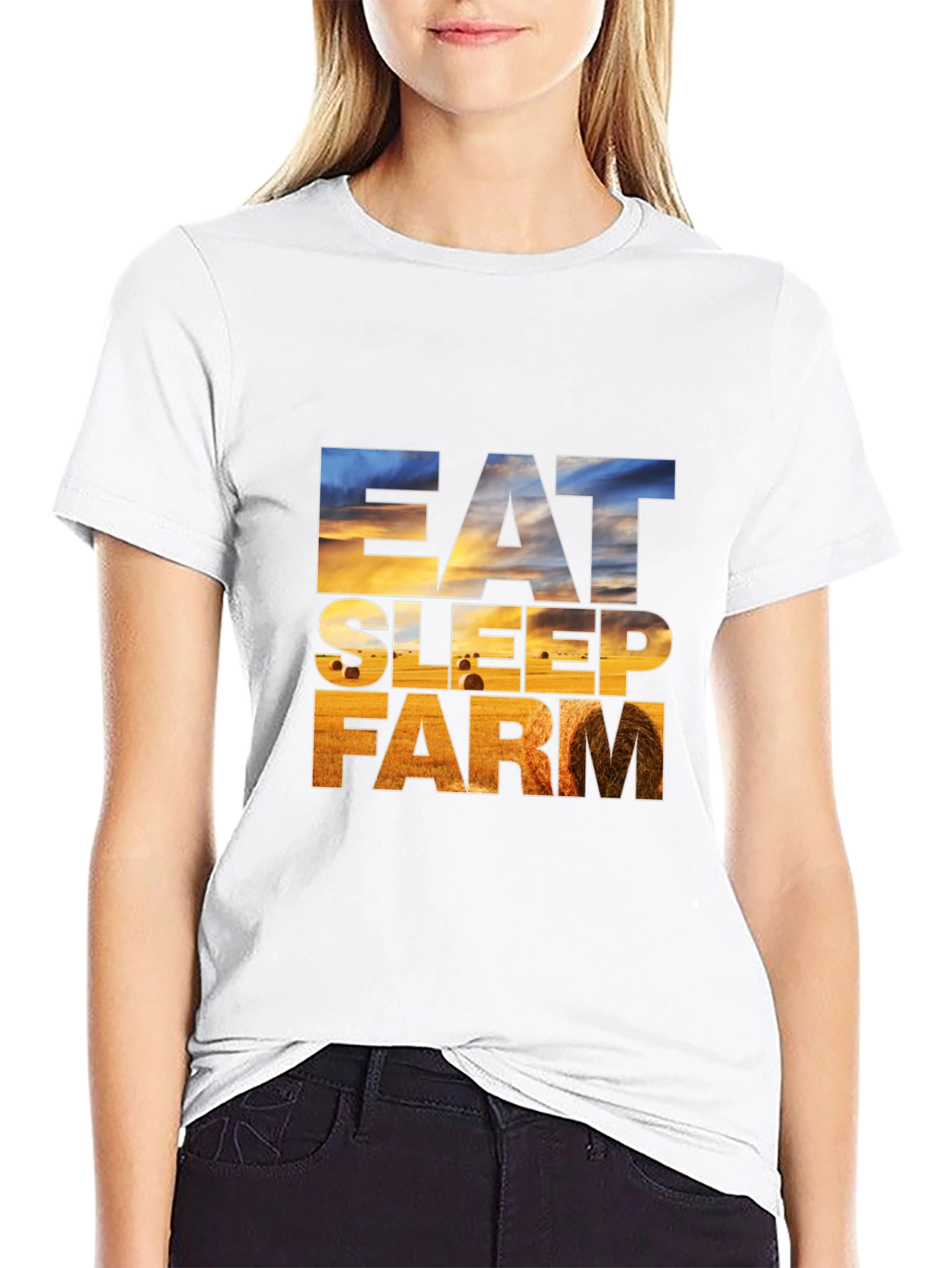 Eat Sleep Farm Graphic Tee - Farmer T-Shirt
