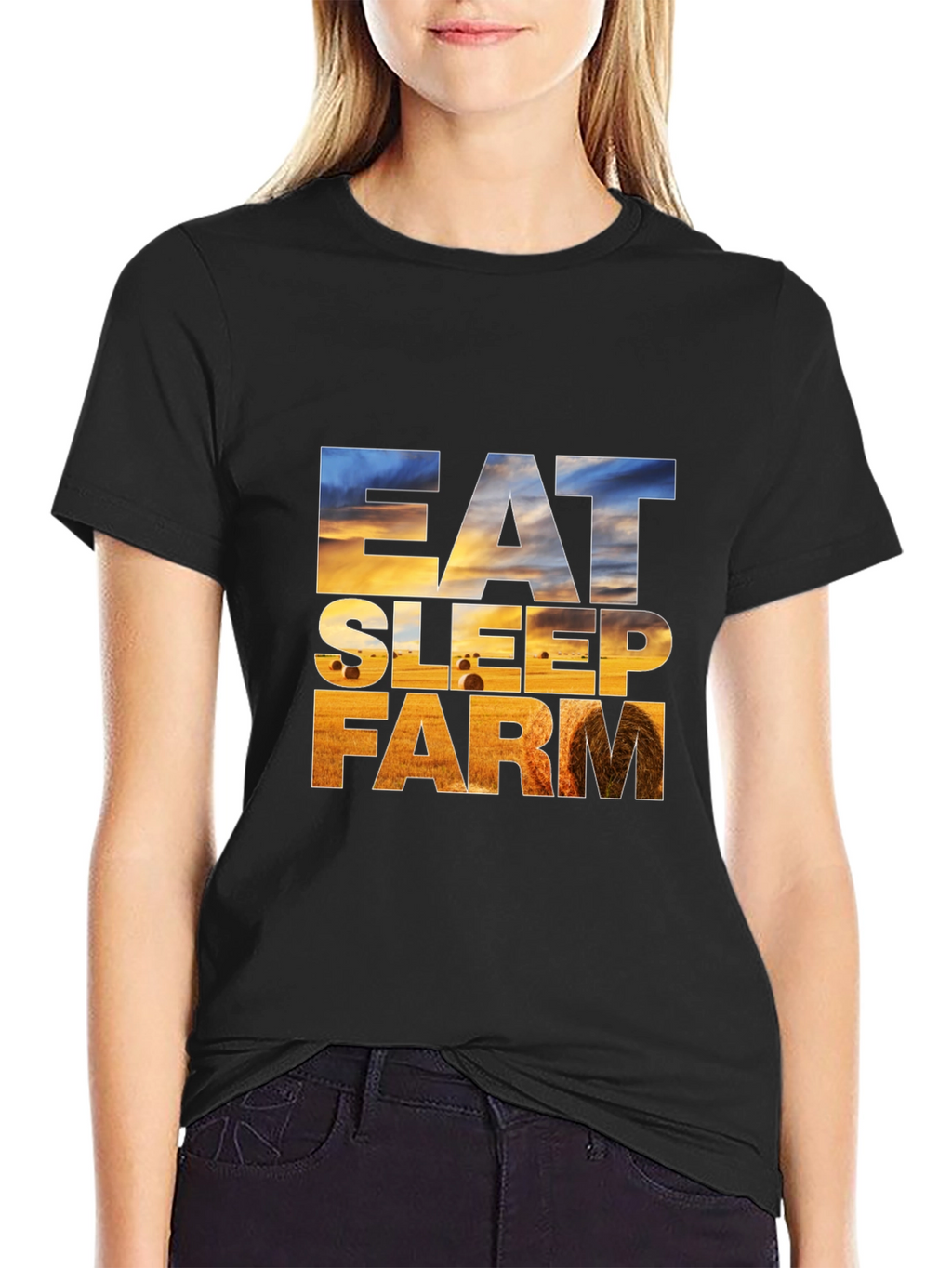 Eat Sleep Farm Graphic Tee - Farmer T-Shirt