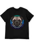 Cool Pug Dog Graphic T-Shirt