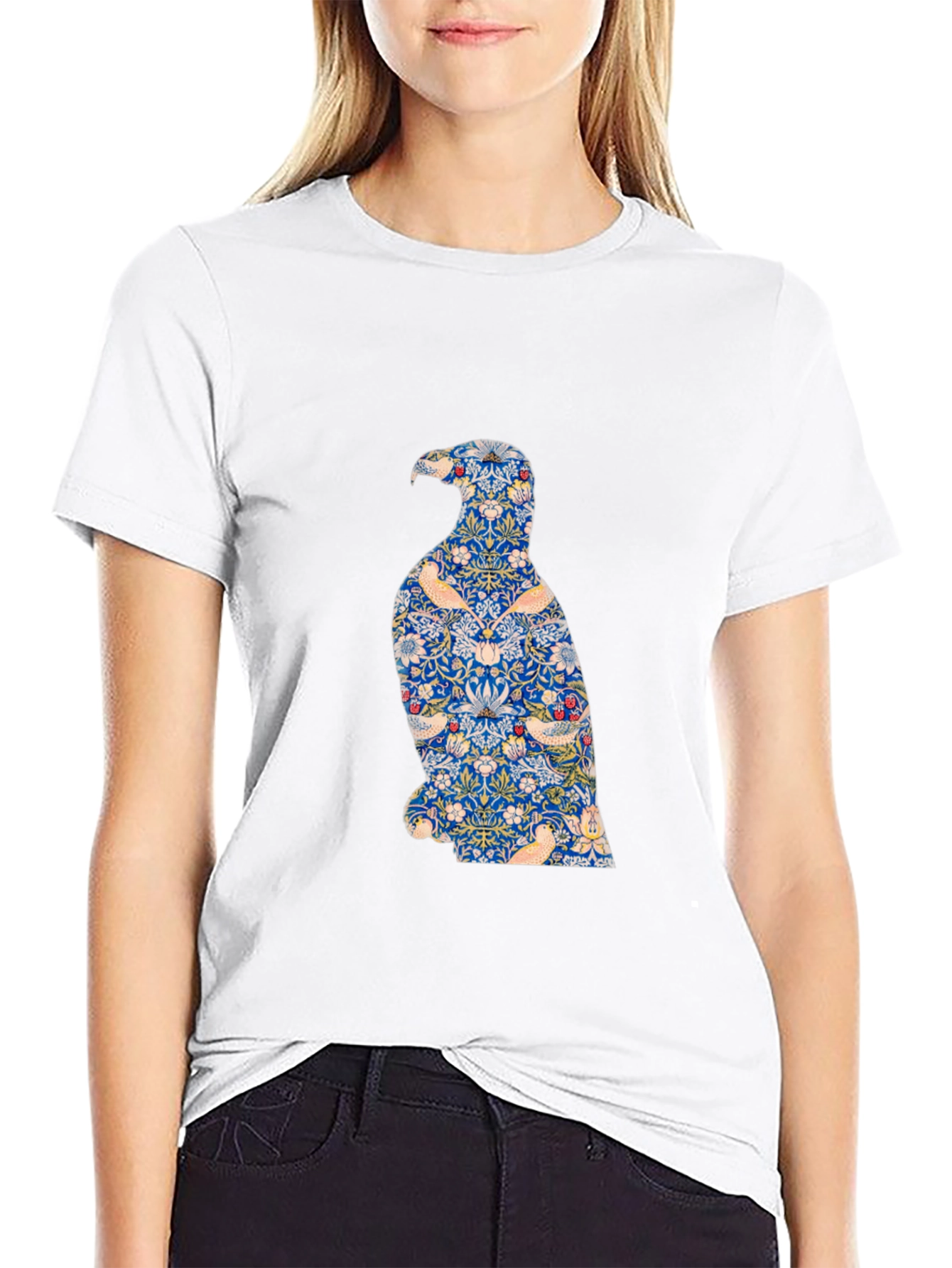 Stylish Eagle Graphic Print Black T-Shirt