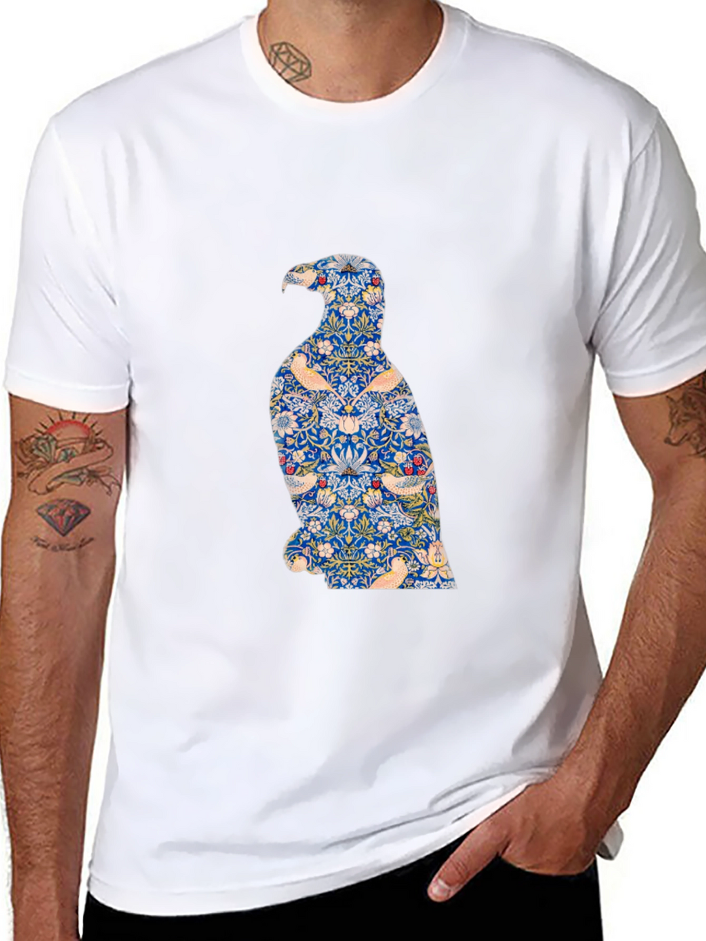 Stylish Eagle Graphic Print Black T-Shirt