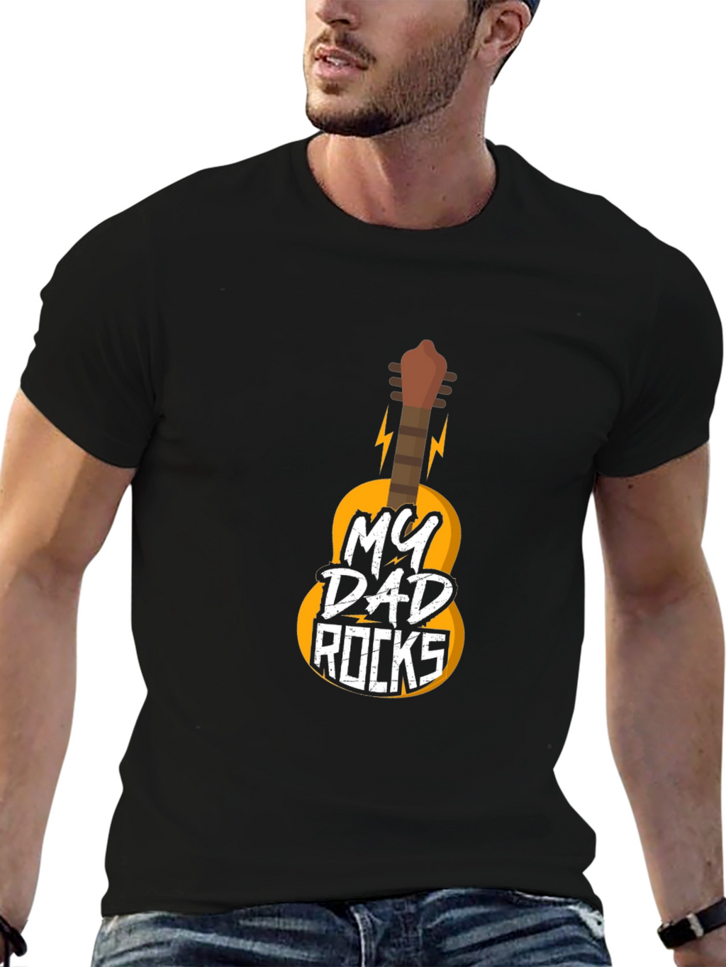 My Dad Rocks Guitar T-Shirt