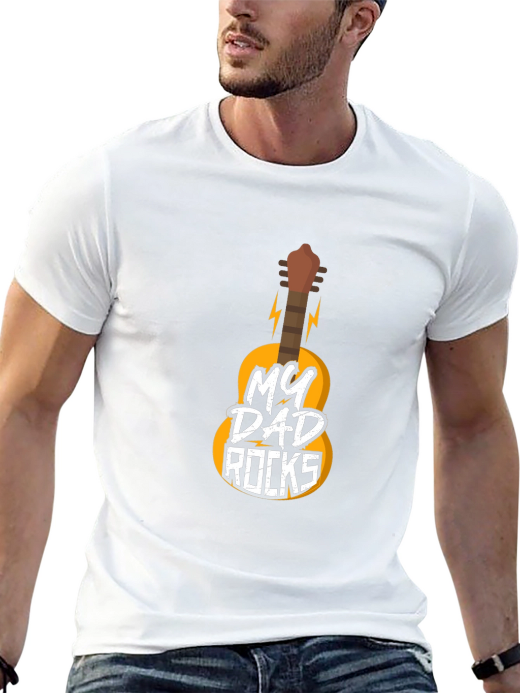 My Dad Rocks Guitar T-Shirt