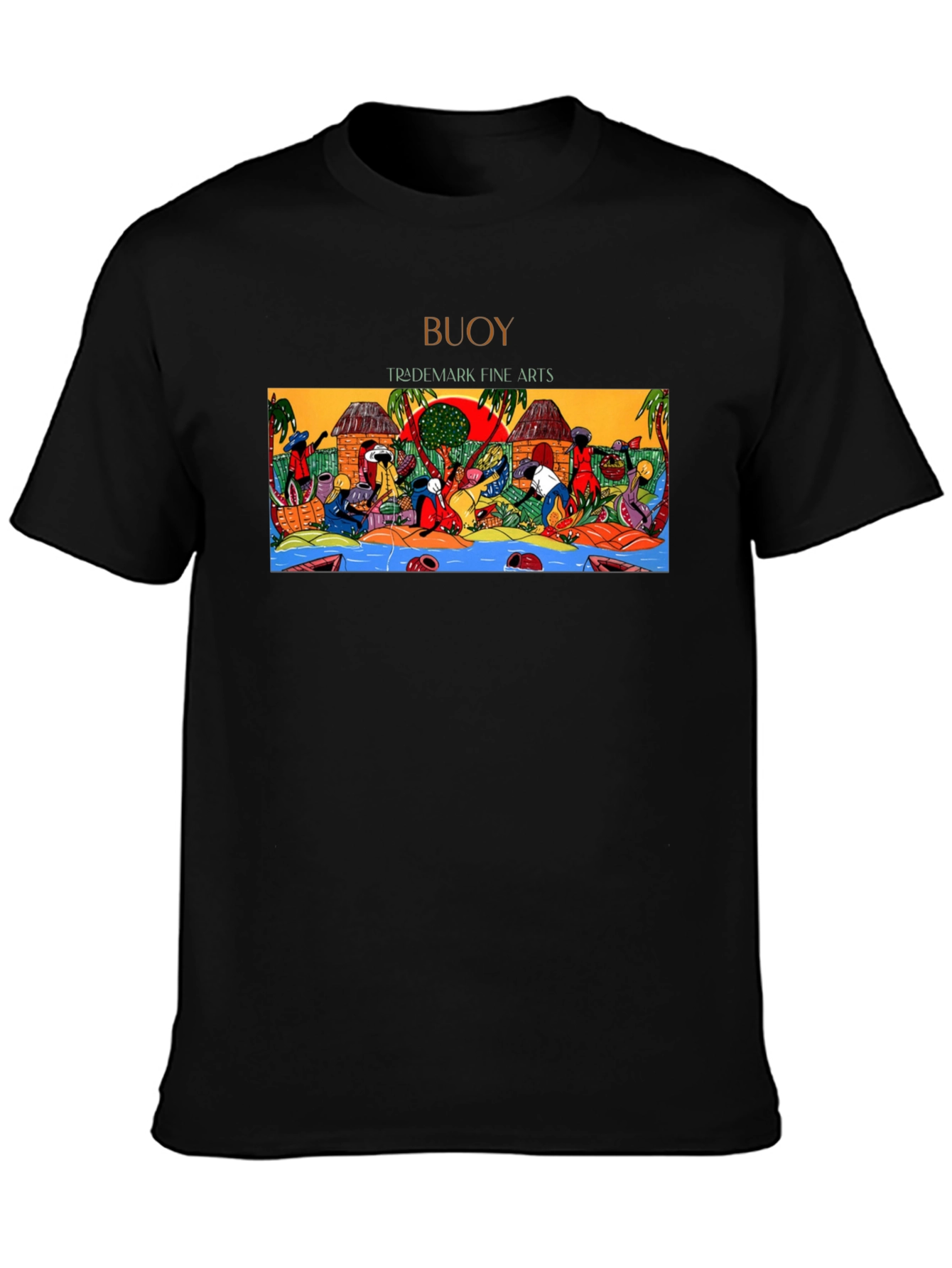 Buoy Trademark Fine Arts Graphic T-Shirt - Black