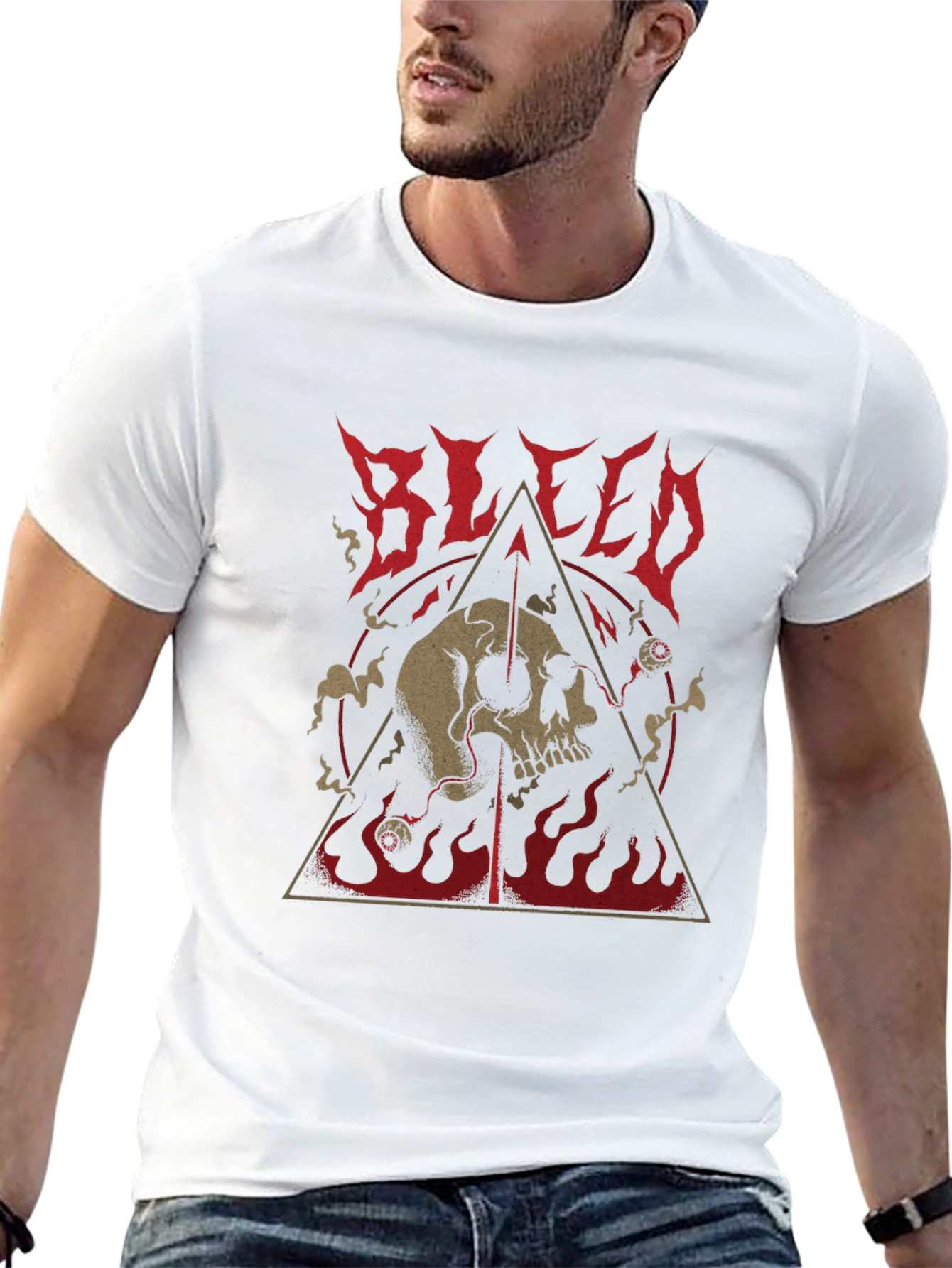 Bleed Skull Graphic Black T-Shirt